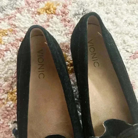 Vionic black suede loafers 7 - Picture 3 of 8